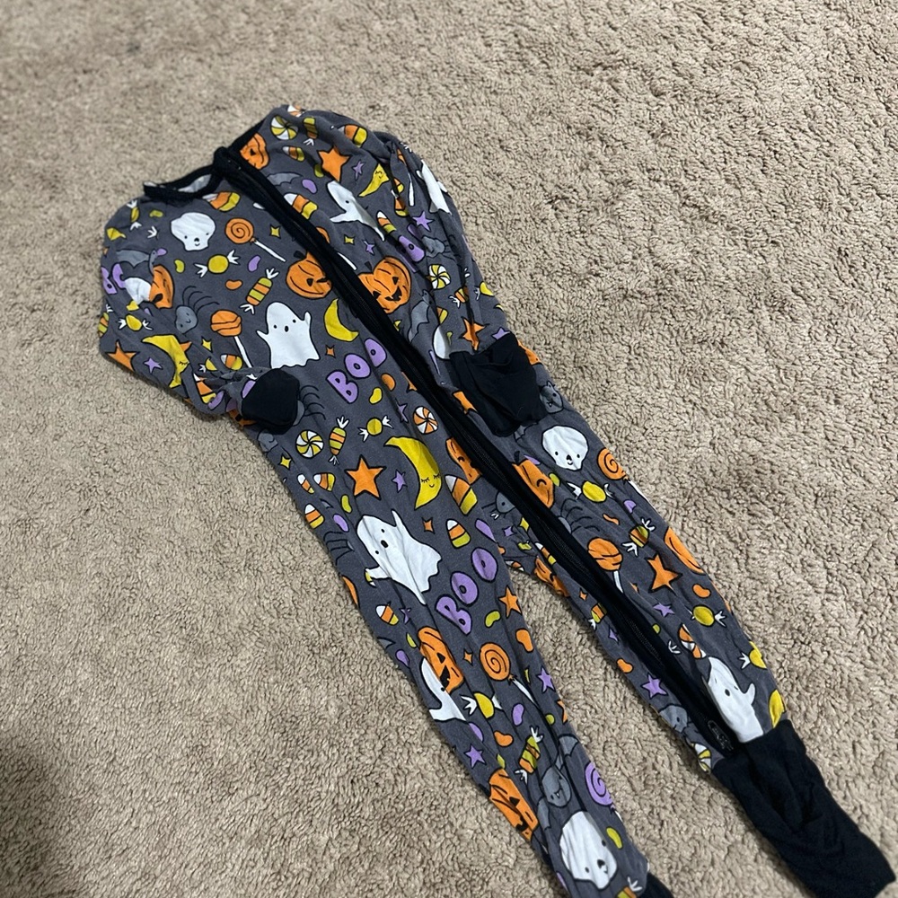 Little Sleepies Spooky Gray Kids Footie